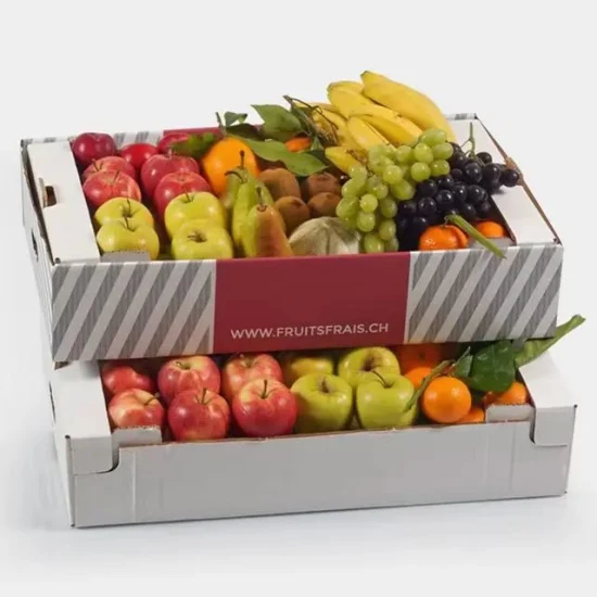 Caja de cartón corrugado de fruta personalizada Caja de envío de envío Caja de cartón corrugado de fruta
