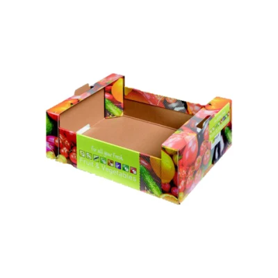 Caja corrugada de frutas y verduras frescas de albaricoque personalizadas Cajas de cartón corrugado para frutas
