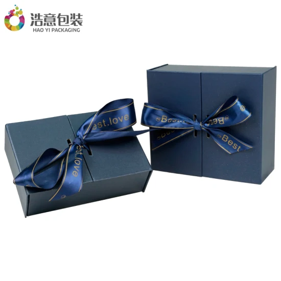 Fabricante de cartón de lujo personalizado Cosméticos Maquillaje Ropa Papel magnético Embalaje de regalo Joyero para reloj Banquete de boda Festival Embalaje con cinta