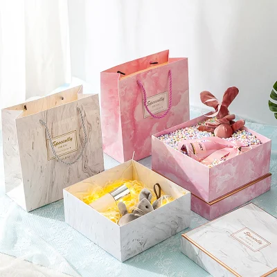 Caja de regalo de embalaje de papel plegable de cartón corrugado personalizado para ropa/cosméticos/artes y manualidades/zapatos/velas/rosa/regalo/cartón