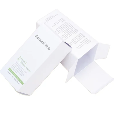 Elegante caja de papel de cartón para embalaje de cosméticos para el cuidado de la piel