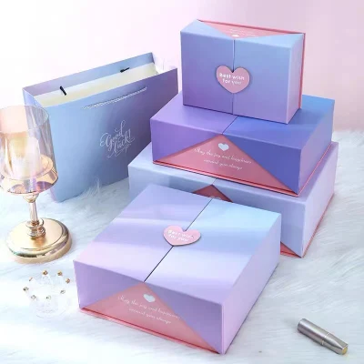 Embalaje plegado personalizado/Cosméticos/Artesanías/Zapatos/Velas/Rosas/Regalos/Perfume/Lápiz labial/Rosas/Caja de regalo Caja de cumpleaños Caja de regalo