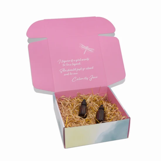 Producto Personalizar Caja de correo Embalaje Impresión Ropa Prendas de vestir Cajas de pelucas personalizadas corrugadas con embalaje de logotipo