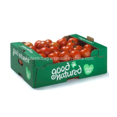 Caja de cartón corrugado de embalaje de tomate de fruta vegetal personalizada