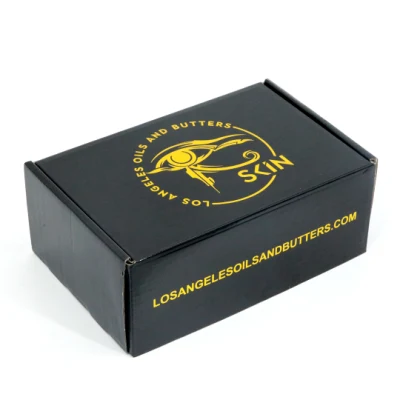 Customshirt Ropa Envío Cajas de papel de cartón Caja de embalaje de ropa y zapatos corrugados negros